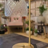 מנורת שירי זכוכית מעויינת