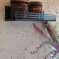מדף ברזל פסים שחור
