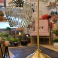 מנורת גולי זכוכית אגס ירקרק