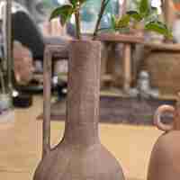 אגרטל טרקוטה וינטג' חום