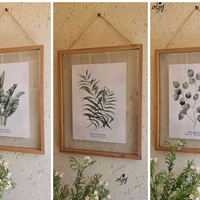 שלישיית תמונות זכוכית עלים