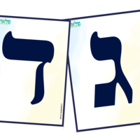 ערכת תומכי זיכרון לאותיות לגן /לכיתה גודל 22 ס