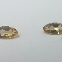 Earrings made of gold inlaid with citrine stones and Swiss blue topaz model EAG14