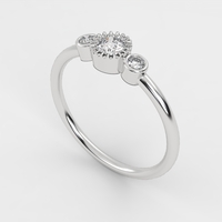 Ring set with natural or CVD diamond model DR27