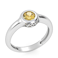 14K gold citrine studded ring  model GSR11