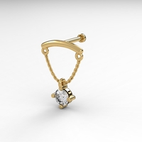 עגיל לאברט זהב 14 קראט דגם 