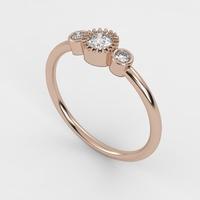 Ring set with natural or CVD diamond model DR27