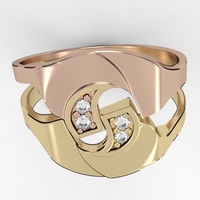 Ring set with natural or CVD diamond model DR21