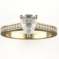 Diamond drop engagement ring model ER20