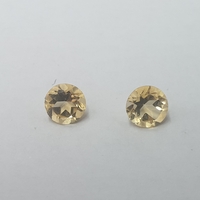 Earrings made of gold inlaid with citrine stones model EAG12