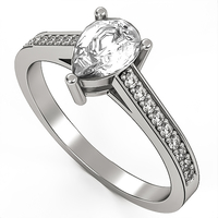 Diamond drop engagement ring model ER20