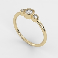 Ring set with natural or CVD diamond model DR27