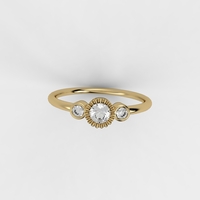 Ring set with natural or CVD diamond model DR27