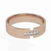 Diamond wedding ring 'Comfort Fit' model WR5