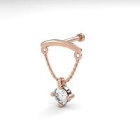 עגיל לאברט זהב 14 קראט דגם 