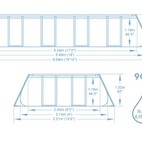 בריכה מלבנית אולטרה BESTWAY דגם 5619Q + משאבת חול 1,500 גלון