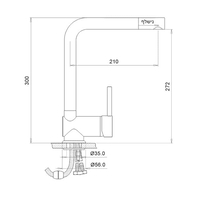 ברז פרח נשלף למטבח KEF 7375 יועם