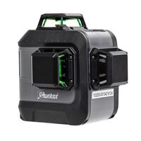פלס לייזר ירוק היקפי 3 קווים כולל שלט HUNTER 3D