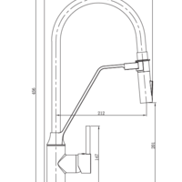 ברז למטבח פיה נשלפת סיליקון שחור מגנטי Kitchen 7109 יועם
