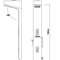 מערכת רחצה C-clean, שחור לבן 4748