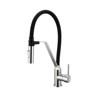 ברז למטבח פיה נשלפת סיליקון שחור מגנטי Kitchen 7109 יועם