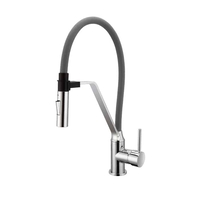 ברז למטבח פיה נשלפת סיליקון אפור מגנטי Kitchen 7108 יועם