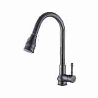 ברז נשלף נמוך כפרי למטבח BLACK BRONZE 7479 יועם