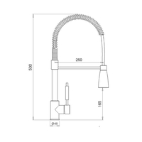 ברז מקלח כרום Kitchen 7101 יועם