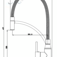 ברז נשלף פיה קפיץ Kitchen 7106 יועם
