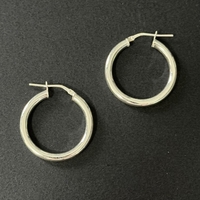 Silver hoops - 6