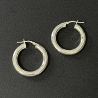 Silver hoops - 4