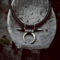 Dark luna choker - black cilicone
