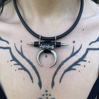 Dark luna choker - black cilicone
