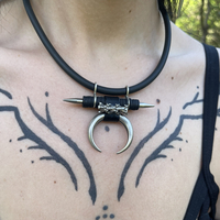 Dark luna choker - black cilicone