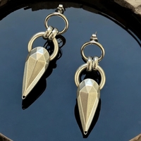 Silver tears earrings