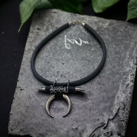 Dark luna choker - black cilicone
