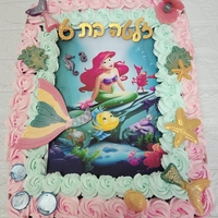 עוגת קופסה בת הים הקטנה