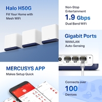 Halo H50G AC1900 Whole Home Mesh Wi-Fi System