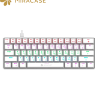 Miracase MMCK100 – لوحة مفاتيح ميكانيكية سلكية بيضاء