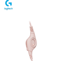 אוזניות עם מיקרופון וחיבור USB Logitech H390 – צבע ורוד