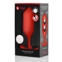 B-VIBE - פלאג אנאלי צמוד 6 אדום