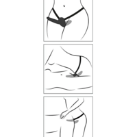 סטראפ און דילדו שחור כפול-You2Toys