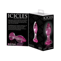 פלאג זכוכית מעוצב לחדירה אנאלית-icicles