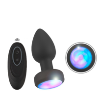 פלאג אנאלי רוטט עם תאורת לד  ANOS RC