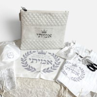 סט חלאקה - צבע לבן כסוף