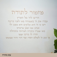 מזמור לתודה- אותיות לקיר