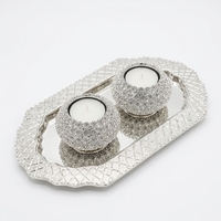 מבצע לפסח - זוג פמוטים שולחניים ומגש