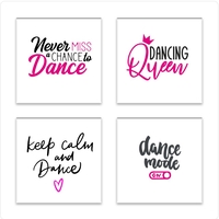 LOVELA תחתיות מרובעות לכוסות |  Dance Quotes design