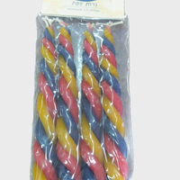 מיני נר הבדלה צבעוני 4 יחידות בשקית