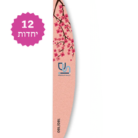 פצירה מקצועית חצי ירח רב־פעמית דו־צדדית 180/180 - 12 יחידות